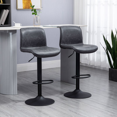 Joneer Swivel Upholstered Adjustable Height Counter Stool with Metal Frame