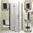 29-30-inch Matte Black Aluminum Bifold Shower Door