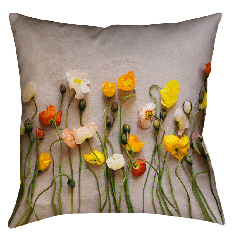 Erol Ahmed Floral Cotton Throw Pillow, 20" x 20"