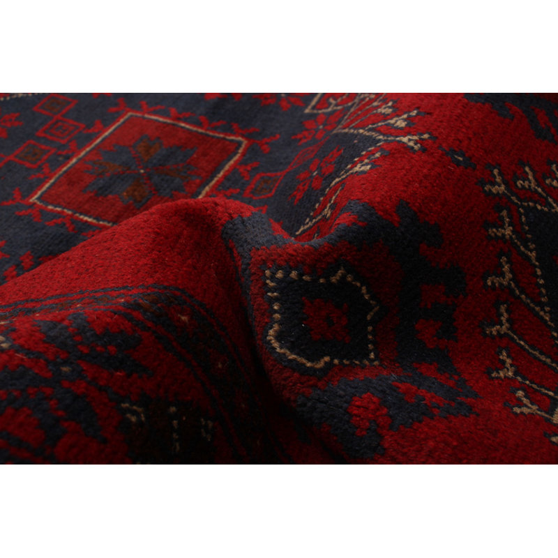 Tapis unique en laine noué à la main 6 pi x 9 pi 3 po nouvel âge Almut