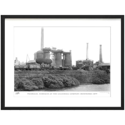Priorslee, Furnaces at the Lilleshall Company Ironworks 1899 1 Piece Single Picture Frame Wall Art