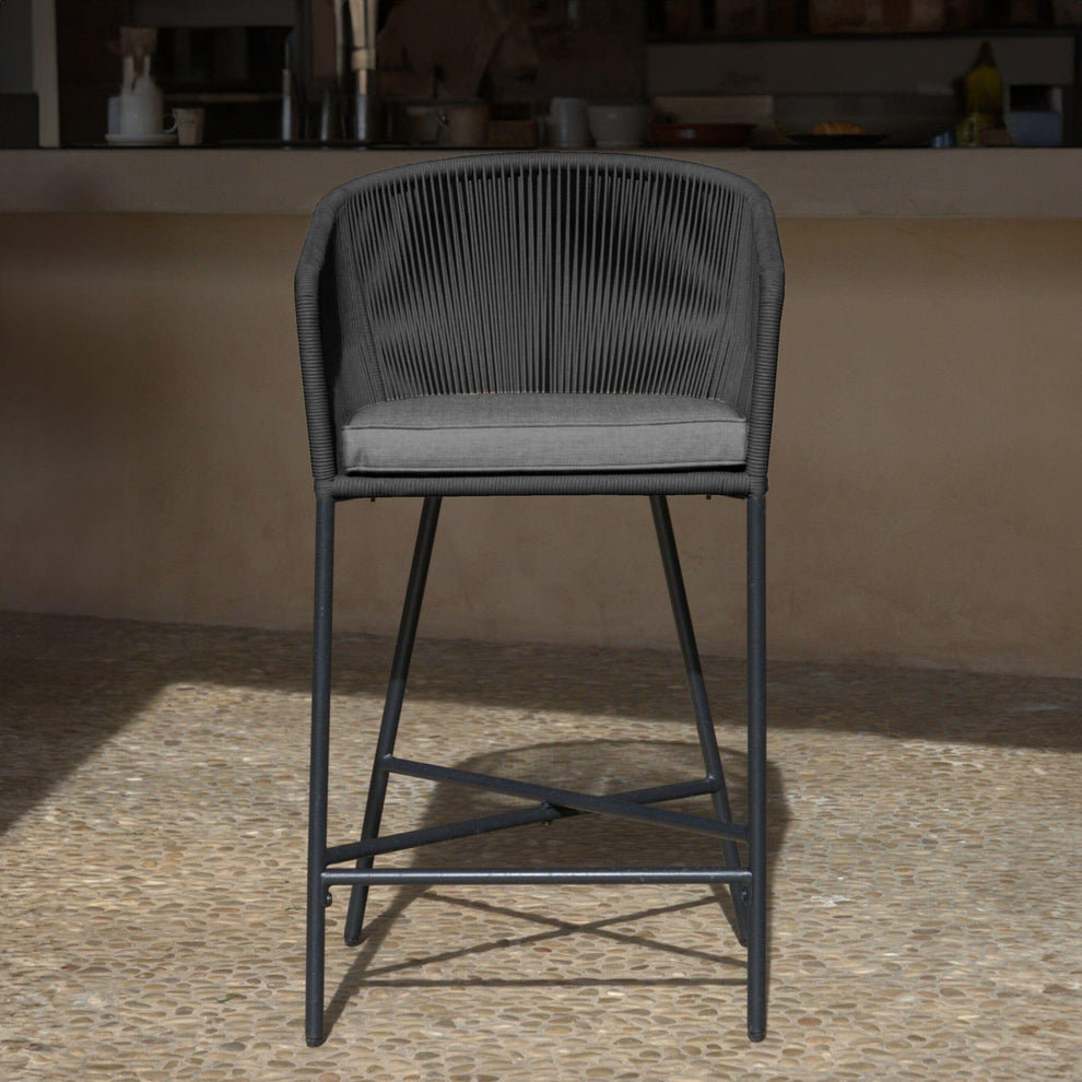 Fabiano Rope Outdoor 69.5cm Bar Stool with Cushion