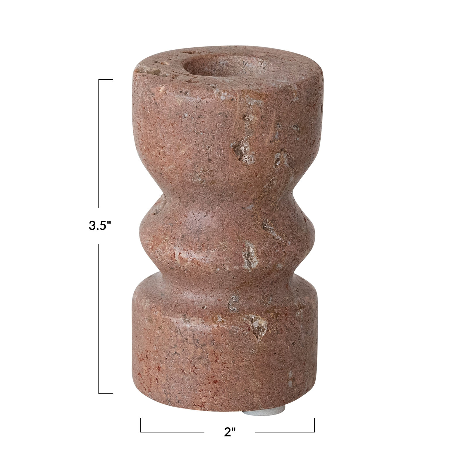 Travertine Taper Candle Holder