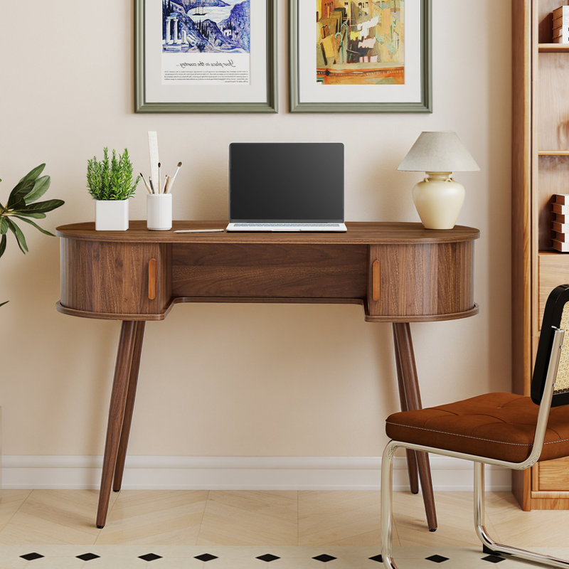 Writing Desk With Storage, Walnut