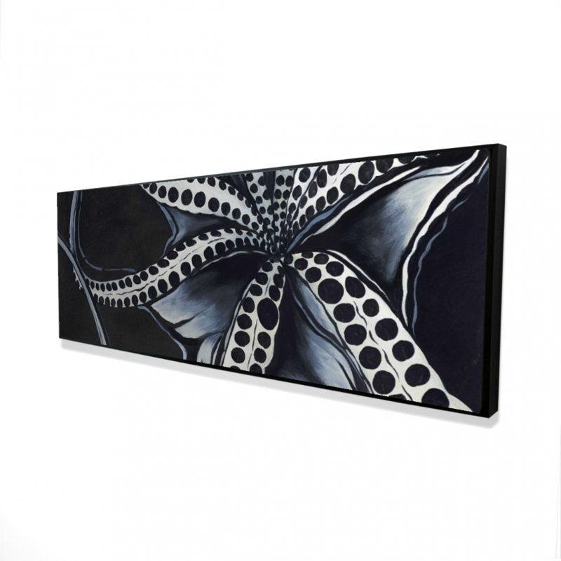 Octopus tentacule, reproduction sur toile, H 20 po x l 60 po