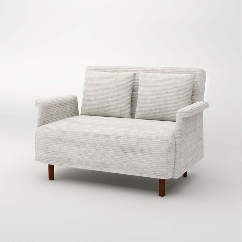 Finnick Velvet Accent Chair, Beige Corduroy