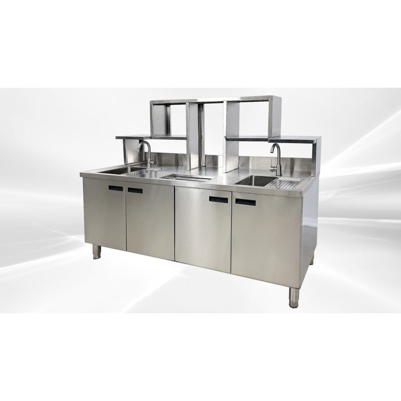 Tables de travail Cooler Depot en acier inoxydable L 71 po x l 27,5 po x H 56 po