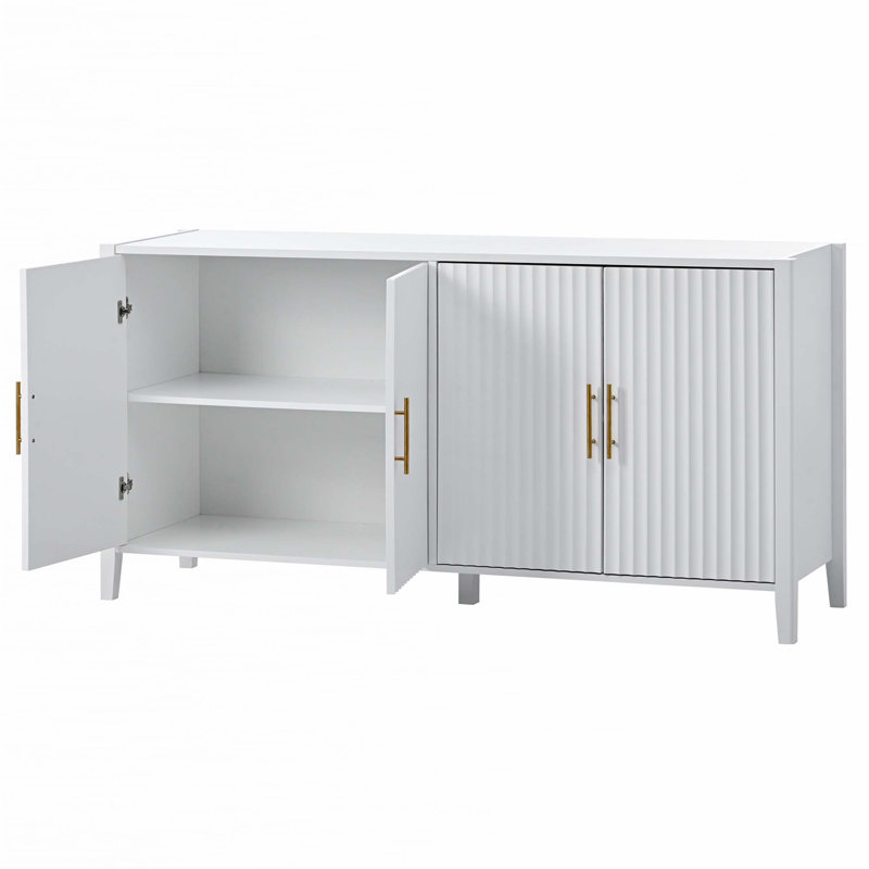 Armoire de rangement décorative, Blanc