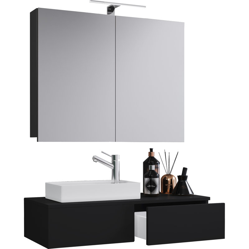 Ravit Bathroom Furniture Suite, Black