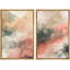 Coups de peinture abstraits, modernes et lumineux, grunge, vert, peinture encadrée, salon-101791616-101791618