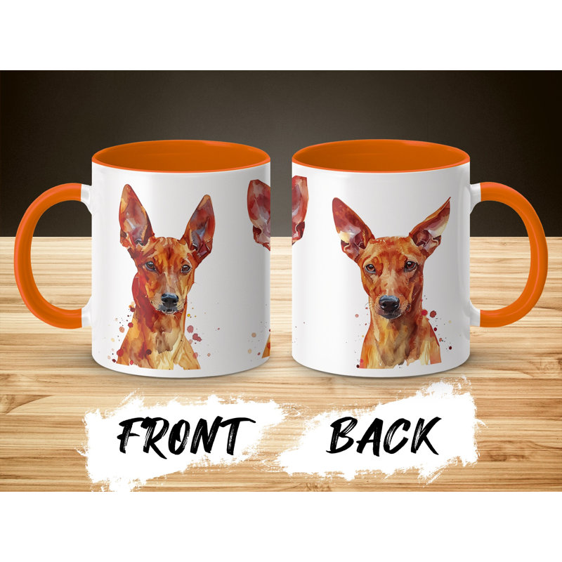 Ceramic Coffee Mug, Orange, 4