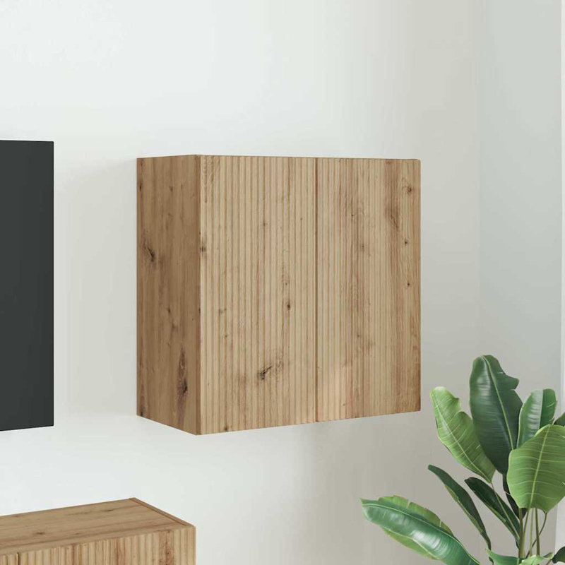 Unfinished TV Stand for TVs up to 28", Artisan Oak, 60cm H x 59.5cm L x 31cm W