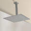 Motif à 1 jet de 2,5 GPM et 11,8 po Pomme de douche fixe au plafond avec bras de douche en nickel brossé