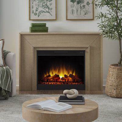 Grand foyer électrique en chêne blanc 55 "Beck par Real Flame