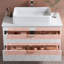 Meuble-lavabo simple 31,5 po avec lavabo vasque en céramique et armoire de rangement large 31,5 po