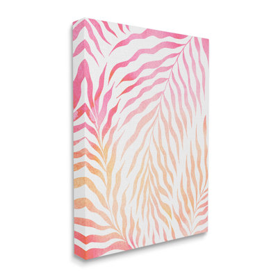 «Vivid Pink Wavy Leaves», estampe numérique par Ziwei Li