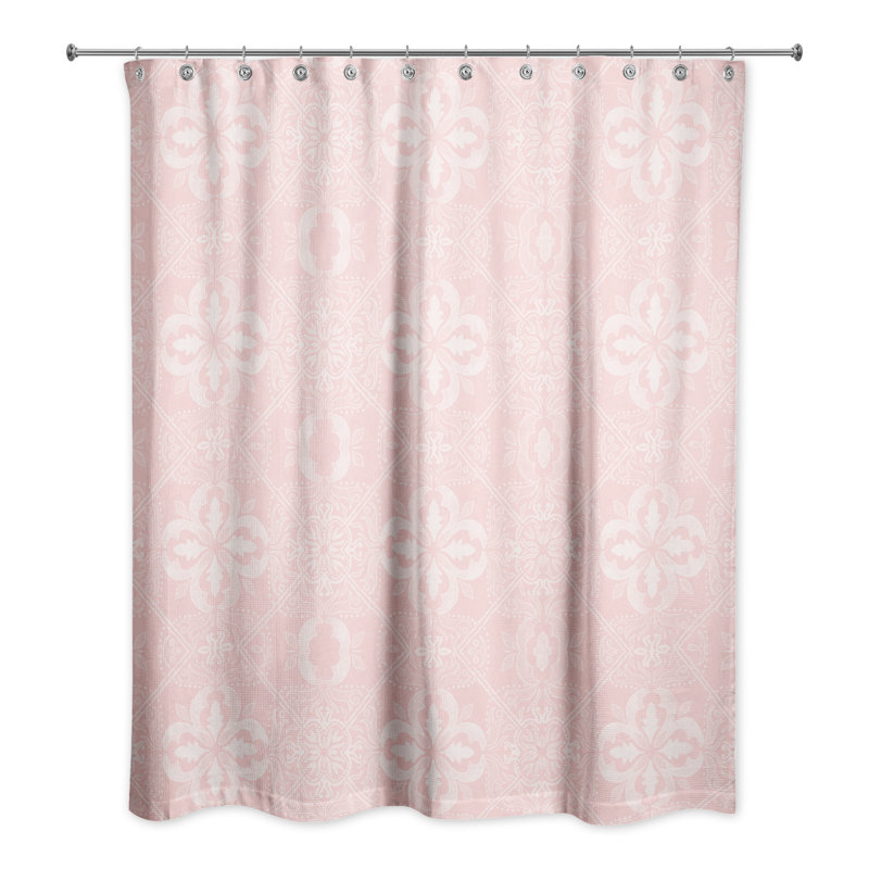 Rideau de douche simple à motif floral Gober