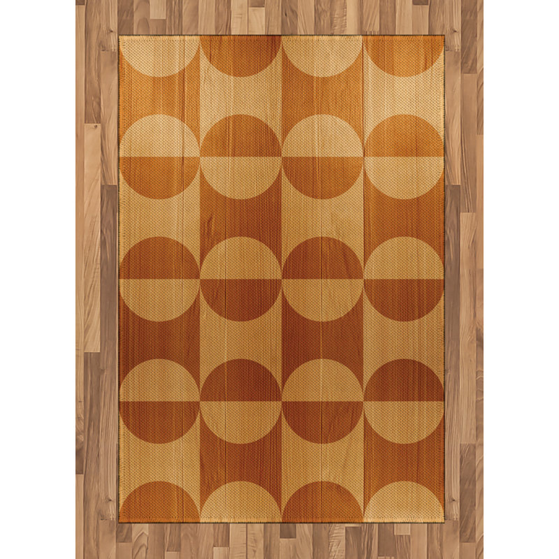 Brown Area Rug, Rectangle 4' x 5'8"