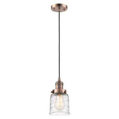 Luminaire suspendu en forme de cloche à 1 lumière Saenz