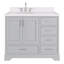 Ensemble de meuble-lavabo simple 42,25 po avec plateau en quartz Abshire-94668830