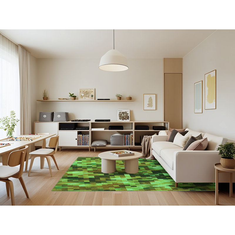 Abstract Indoor Rug, Rectangle 7' x 9'
