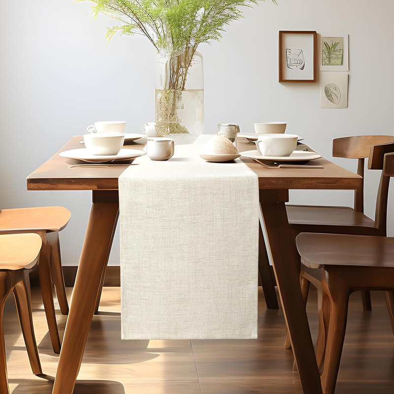 Chemin de table uni, Beige
