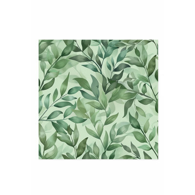 «Botanical Green Plant Leaves II Cottage», reproduction d'art non encadrée