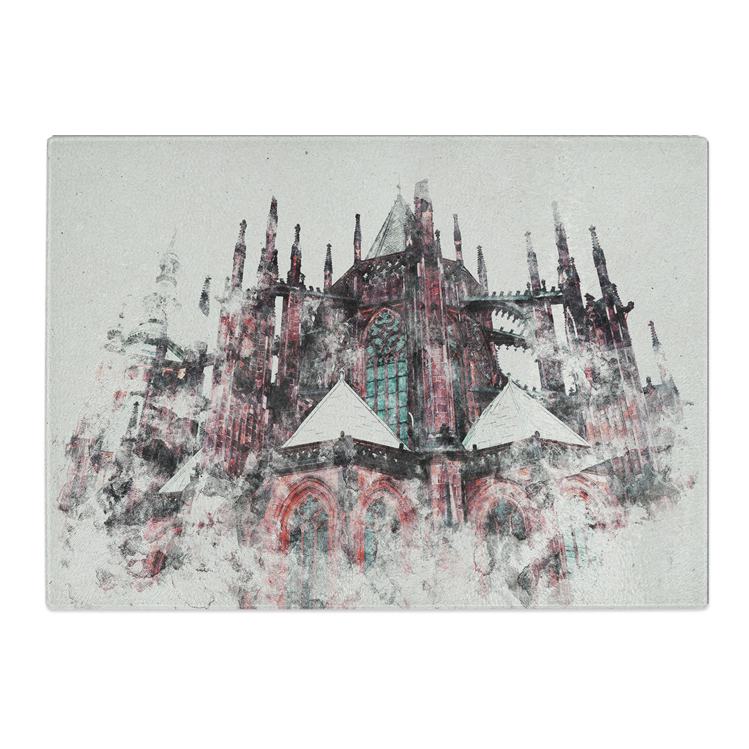 Prague Castle in the Czech Republic Watercolour Chopping Board