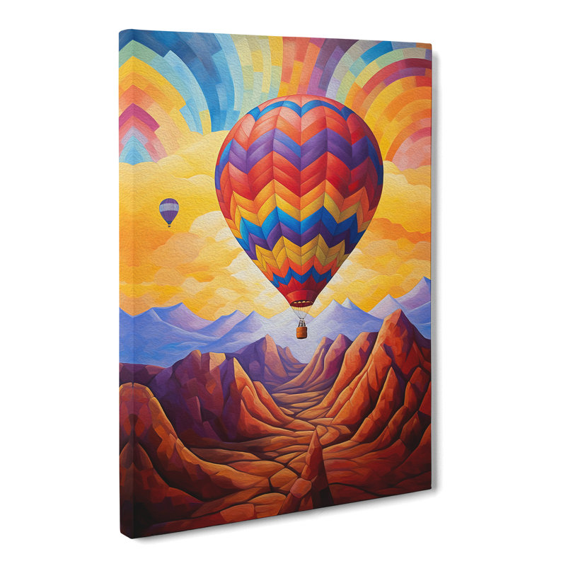 Hot Air Balloon Abstract - Wrapped Canvas, 60cm H x 40cm W x 3cm D