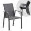 Ensemble de 4 chaises de patio en aluminium de 22,44 pouces de largeur, entièrement assemblées et empilables