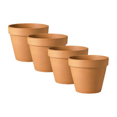 Shifah Handmade Terracotta 11cm Pot Planter x4