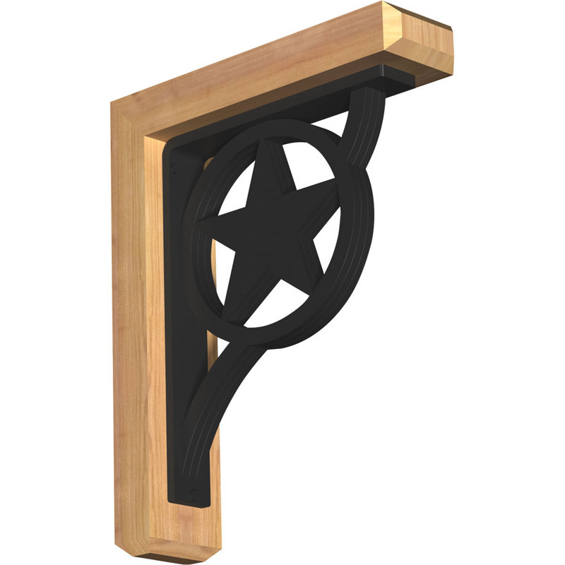 Support l 3 3 po x l 16 po x H 19 po Austin Craftman Ironcrest lisse, Western Red Cedar (support en fer l 2 po x P 12 po x H 15 po)