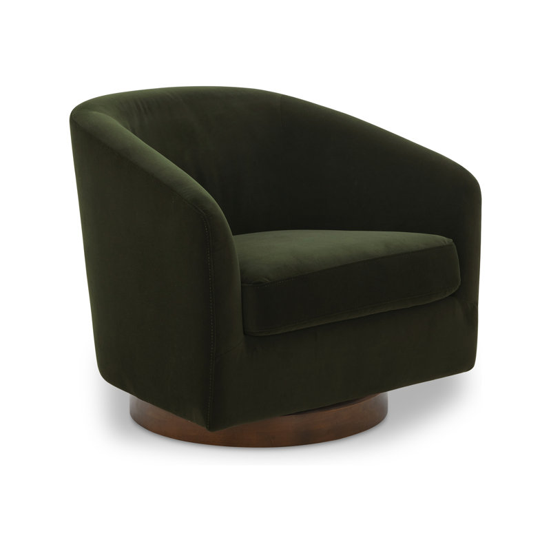 Fauteuil club pivotant en polyester 31 po., Vert foncé