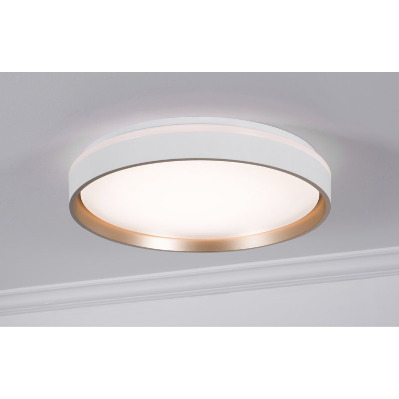 Plafonnier encastré en acrylique Gunver, Blanc, H 3 po x l 16 po x P 15,50 po