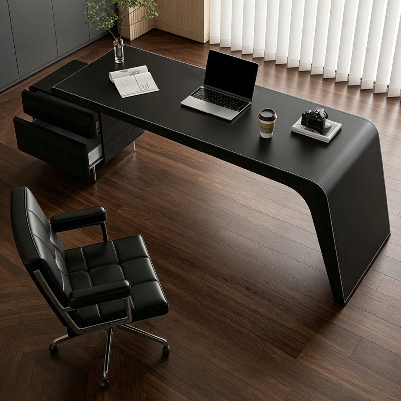 Italian minimalist office desk, 29.53" H x 55.12" W x 27.56" D