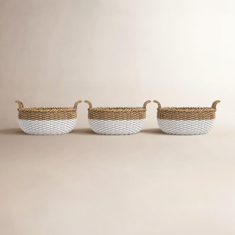Seagrass Handmade Seagrass Decorative Basket Set