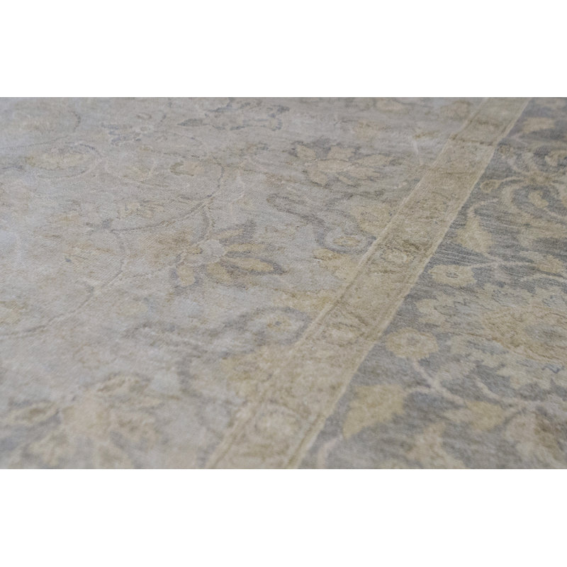 Hand-Knotted High-Quality Blue and Black Area Rug