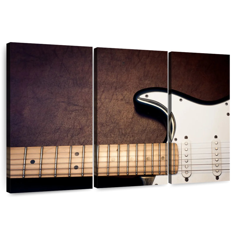 Guitare électrique blanche Abarca, H 28 po x l 45 po