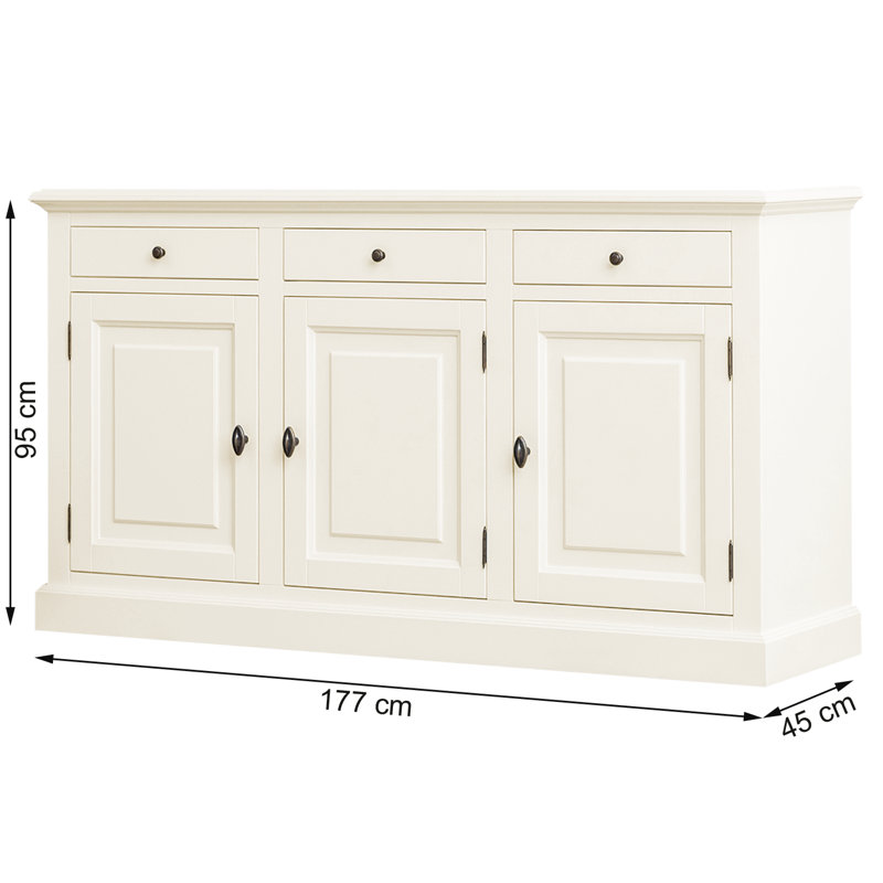 Blaxton 177cm Sideboard, Cream
