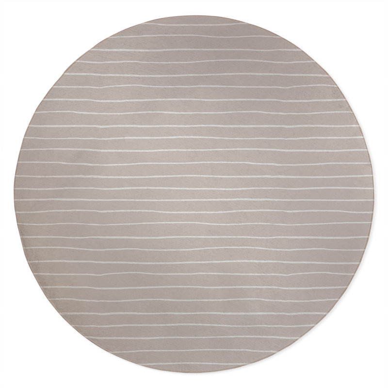 Smooth Lay Chimi Kids Play Mat, Taupe, Round 5'