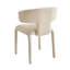 Modern Upholstered Dining Chairs, Curved Back Linen Fabric Side Chairs With Integrated Metal Legs-487491069-487522341