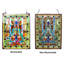 Panneau en vitrail victorien Tiffany Glass, 61 cm de hauteur
