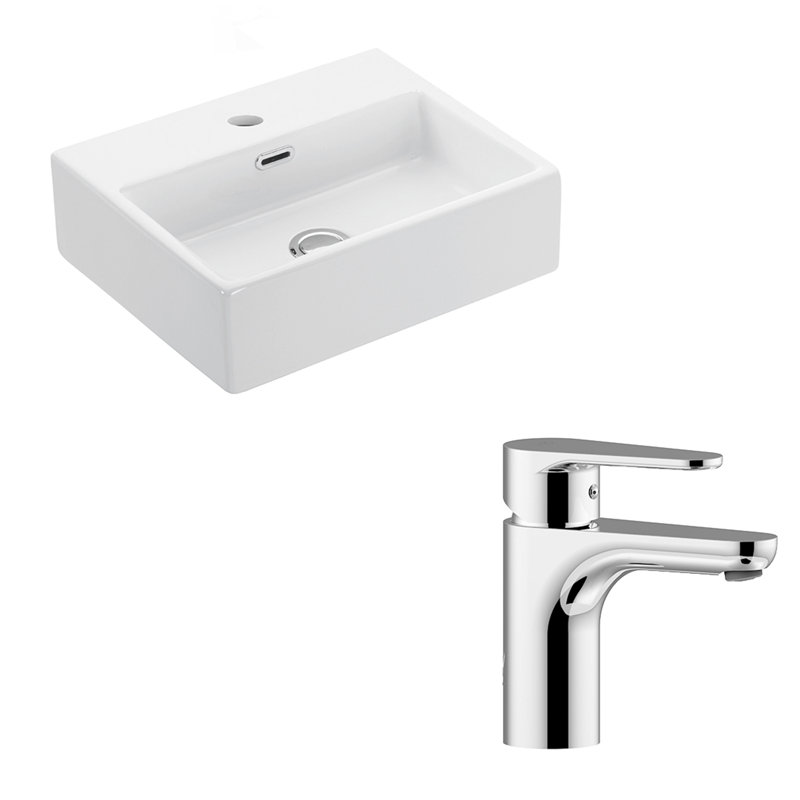 Quattro 16.9'' L Bathroom Sink