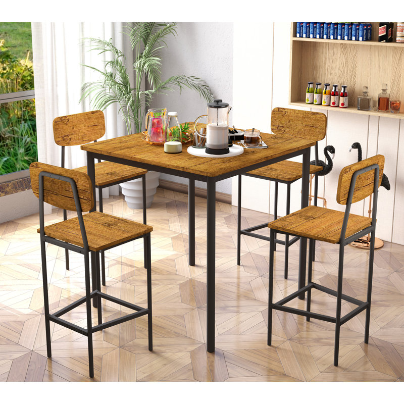 Niabi 5-Piece Dining Set , Kitchen Table Set, Tan
