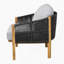 Fauteuil club d'extérieur en bois, corde gris foncé avec coussin gris, ensemble de 2-1711876881-1711876882