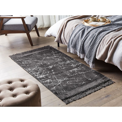 Abai Hand Woven Dark Grey Indoor Rug