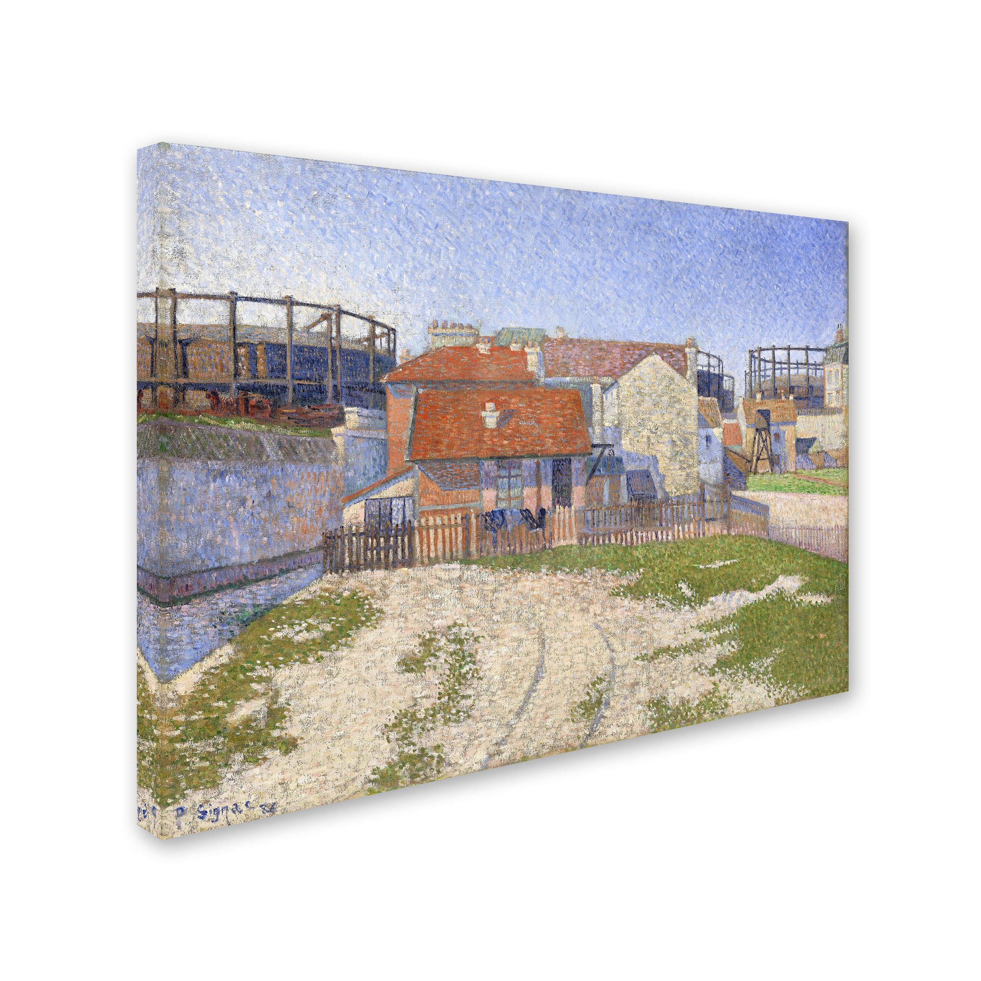 Vault W Artwork Paul Signac Gas Storage At Clichy On Canvas by Paul
