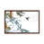 Toile avec cadre en bois brun