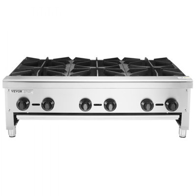 Plaque de cuisson commerciale à 6 brûleurs pour cuisinière à gaz commerciale