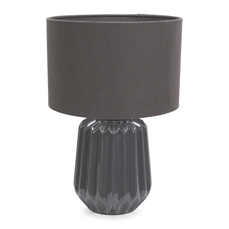 Daigen Ceramic Table Lamp, Grey, Yes